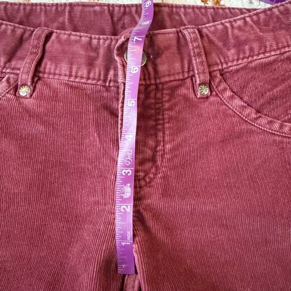 Athleta slim cord pant Corduroy Women Sz 0 Burgundy Cherrywood Holiday cords - Picture 10 of 15